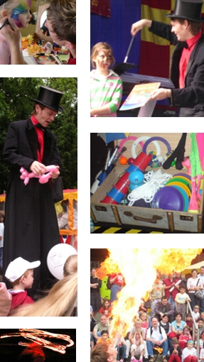 MrTom aus Dortmund, Zauberer, Feuershow, Stelzenläufer, Ballonfiguren, Animation